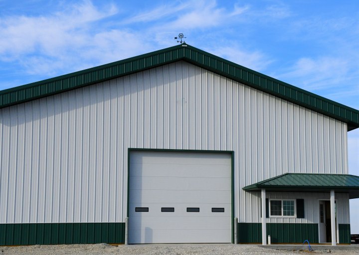 Metal siding on residential home